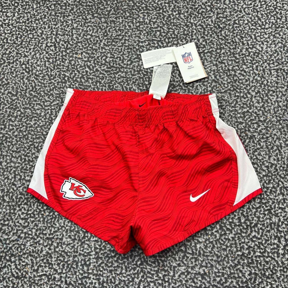 Nike Kansas City Chiefs Dri-FIT Running Shorts Women Red White New M